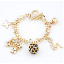 2015 Fashion crystal butterfly charm bracelet best friend bracelet wholesale